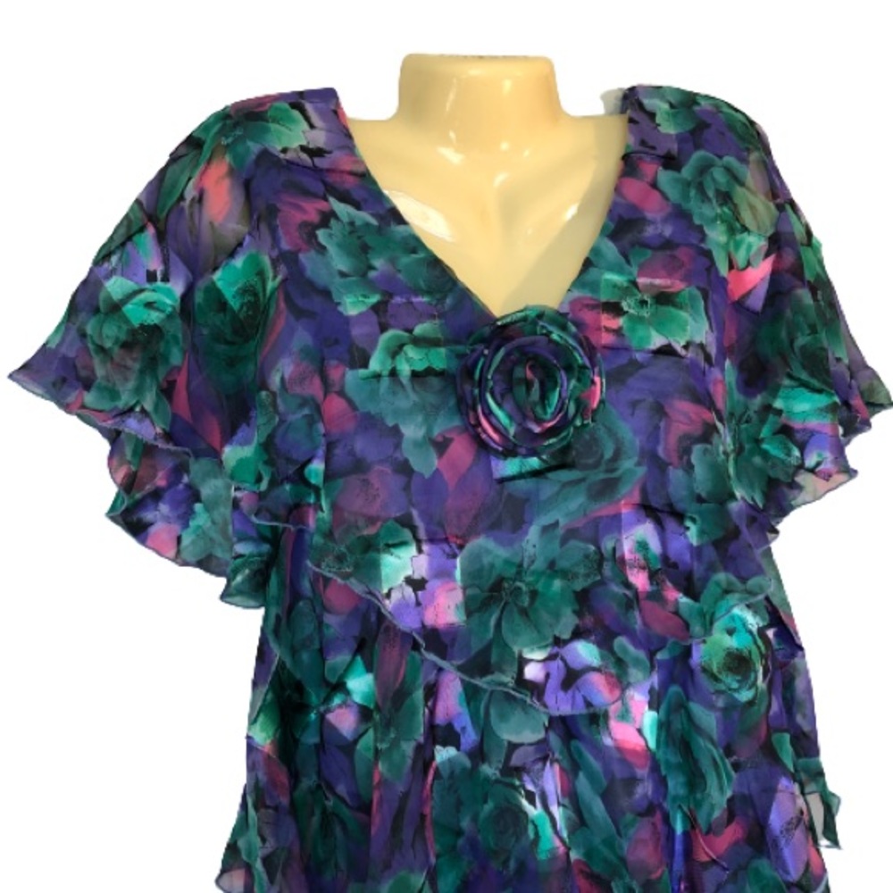VINTAGE Ann Hobbs Cattiva I. Magnin Floral Dress